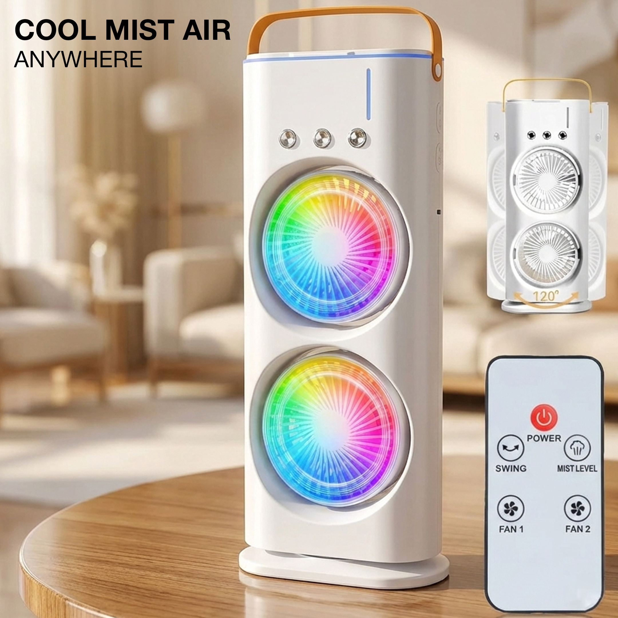 Portable Rechargeable Misting Fan
