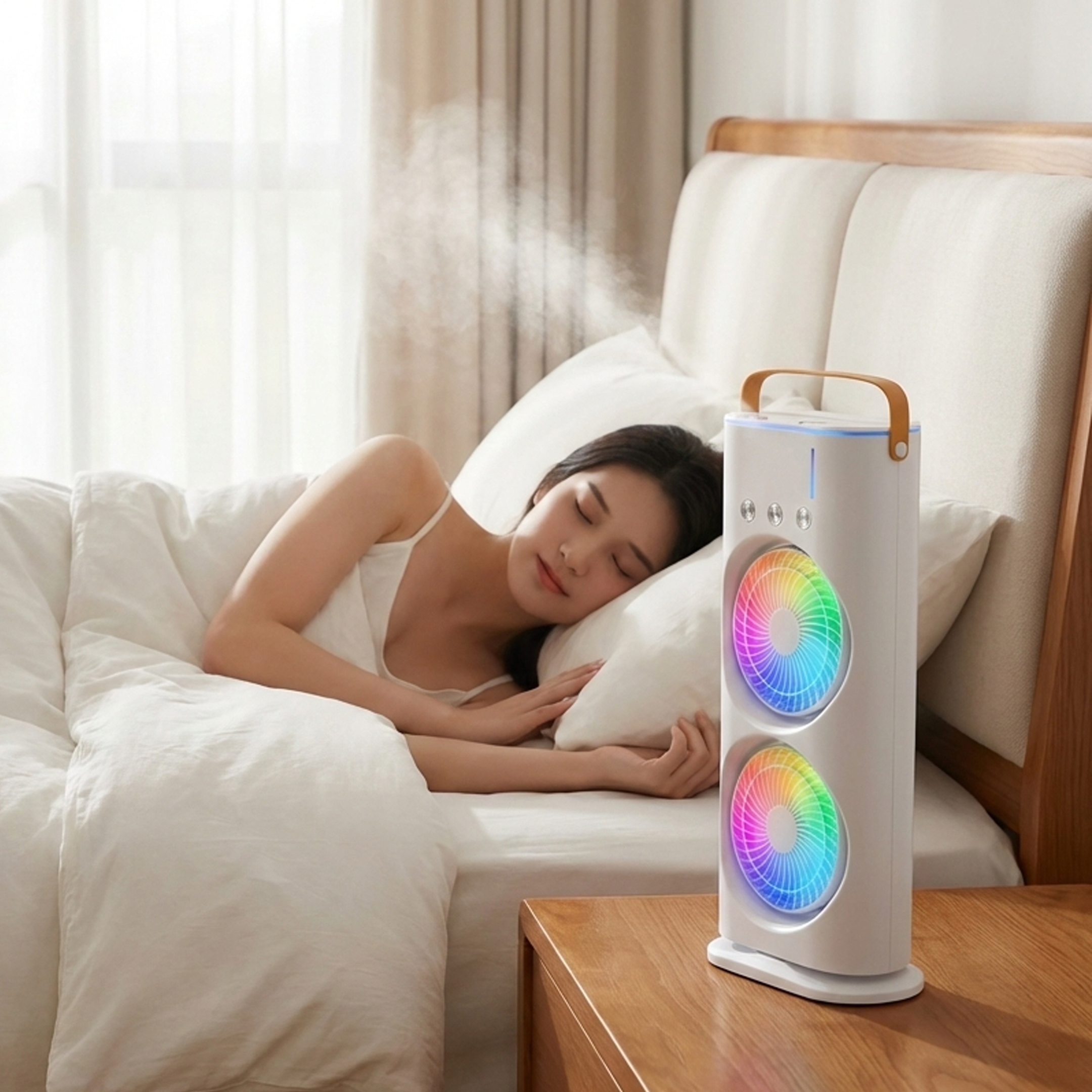 Portable Rechargeable Misting Fan