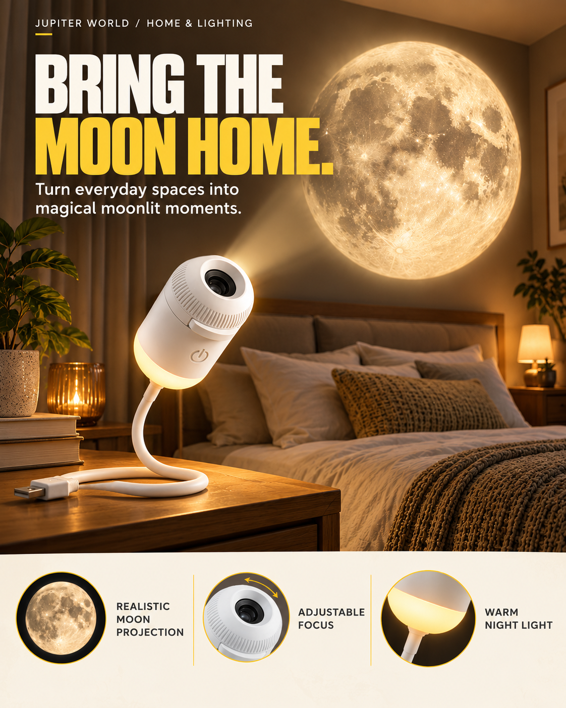 Jupiter 7-in-1 Magic Projector Lamp