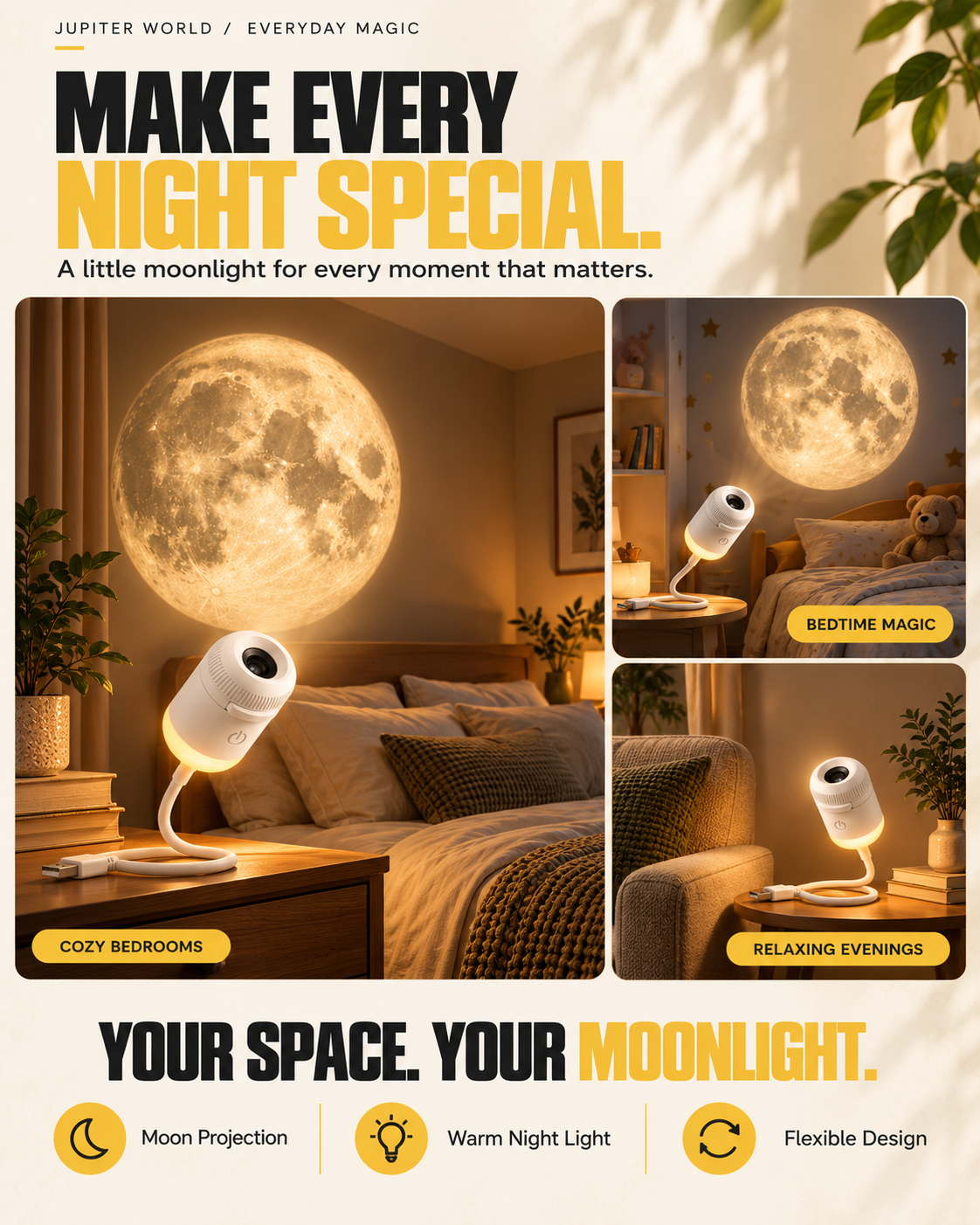 Jupiter 7-in-1 Magic Projector Lamp