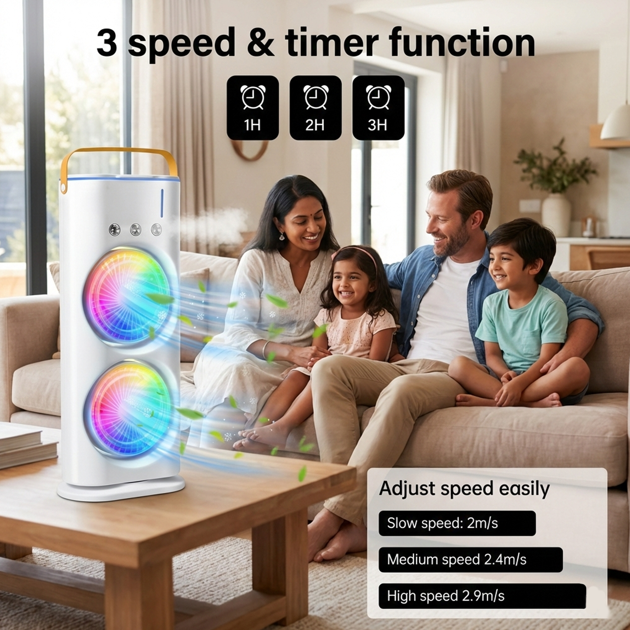 Portable Rechargeable Misting Fan